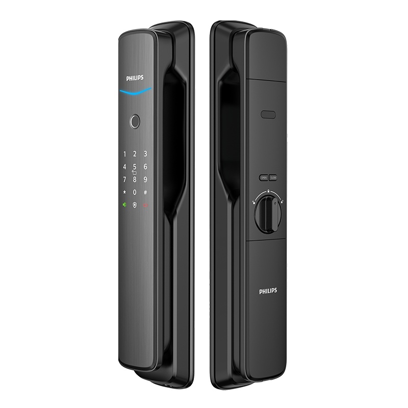 飞利浦(PHILIPS)DDL705E 智能锁全自动指纹锁家用推拉密码锁 APP远程智控防盗门电子锁 曜石黑