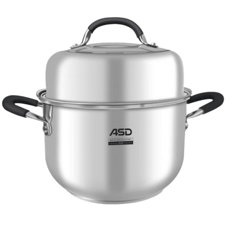 [优选]ASD/爱仕达复底304不锈钢双层汤蒸锅蒸焖炖煮系列 304不锈钢(26cm)