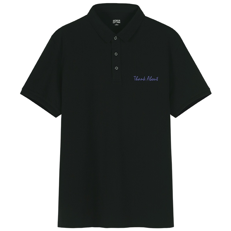 【满198减100预估价：30】森马2019夏季新款短袖poloT恤男衫短袖男生翻领潮流印花上衣