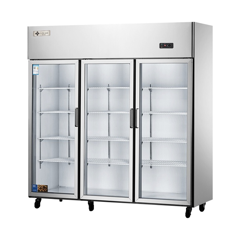 埃利斯(AILISI)1388L不锈钢厨房冰箱 商用冷柜 冷藏柜冰柜 全铜管立式展示柜 六门全玻璃CFR-60B3