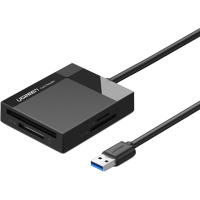 华祺腾达 多功能读卡器usb3.0高速四合一数码相机手机内存卡读卡器一拖四通用（HuaQi-800176）