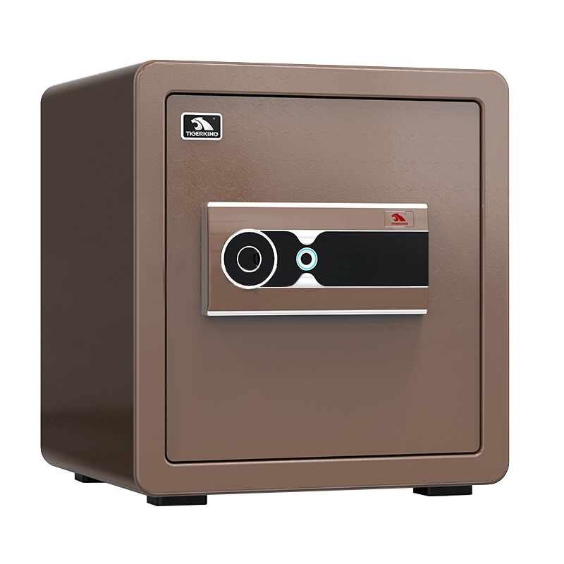 虎王保险箱 啸虎XZ家用防盗指纹保险箱小型隐形床头柜入墙入衣柜密码保管箱 -高40XZ-琥珀金