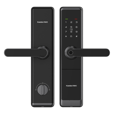 凯迪仕(Kaadas)指纹锁F1曜石黑密码锁卡片锁WiFi远程临时密码家用防盗门木门