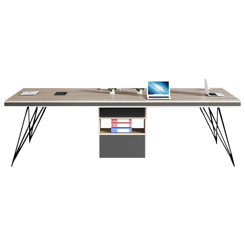 质凡 实木会议桌长条大板桌 北欧简约书桌