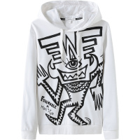 马克华菲卫衣男士冬季新款跨界撞色印花连帽上衣