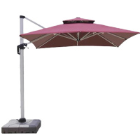 罗马伞 升级旋转款3.0米方型配注水沙130kg水箱