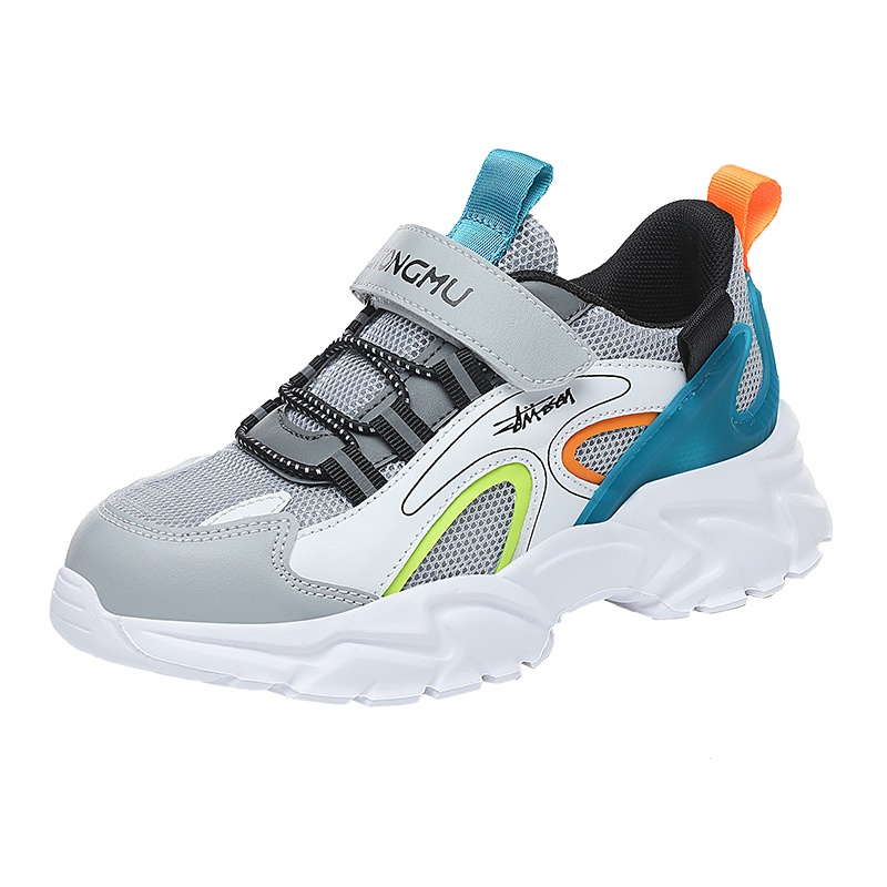 Claw money男童夏季透气网面布鞋儿童老爹鞋中大童女童运动跑鞋