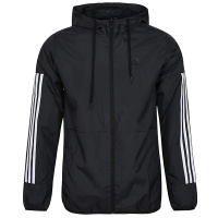 阿迪达斯Adidas 男装运动休闲透气梭织连帽外套 DU5183