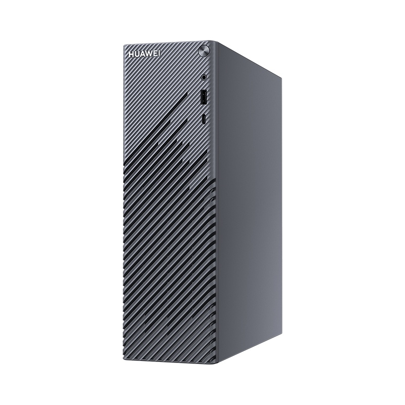 华为HUAWEI MateStation S 小机箱台式电脑主机台式机 AMD R5-4600G 8G 512G SSD 集显 星空灰 (含有线指纹键盘 有线鼠标)