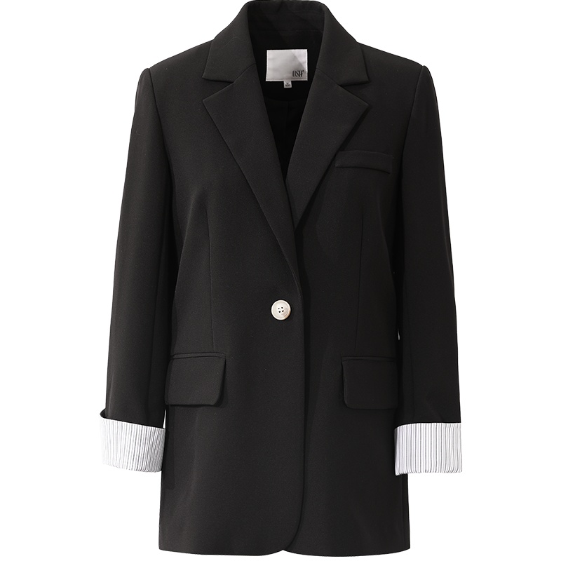 OSA气质OL职业装黑色西装外套女春季高级感休闲炸街小西服上衣春