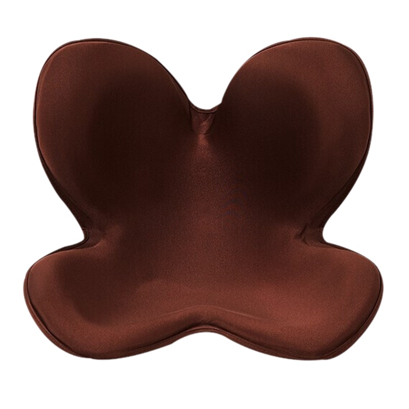 MTG日本 Style花瓣矫姿坐垫 矫正坐姿保护脊椎 美臀护腰久坐神器孕妇脊椎减压护腰防驼背美臀办公室家正品(棕色)