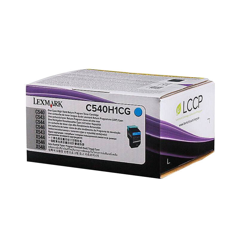 利盟 (Lexmark) C540H1CG 高容量青色墨粉 2000页 青色 适用X543(单位:件)