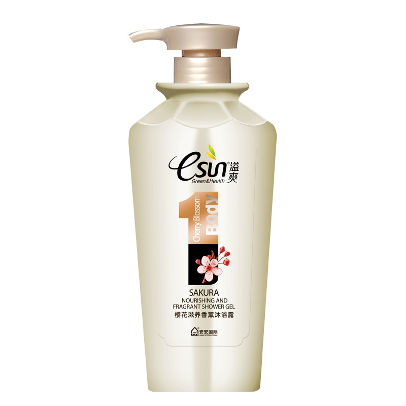 安安金纯 樱花滋养香薰沐浴露1L 莹滑亮肤香氛沐浴乳 香体留香嫩肤清爽浴液 家庭装 男女通用