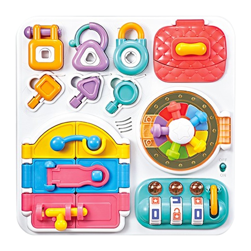 澳贝启蒙教具幼儿1-3岁宝宝益智儿童忙碌板智力蒙氏早教开suo玩具461604A男孩女孩