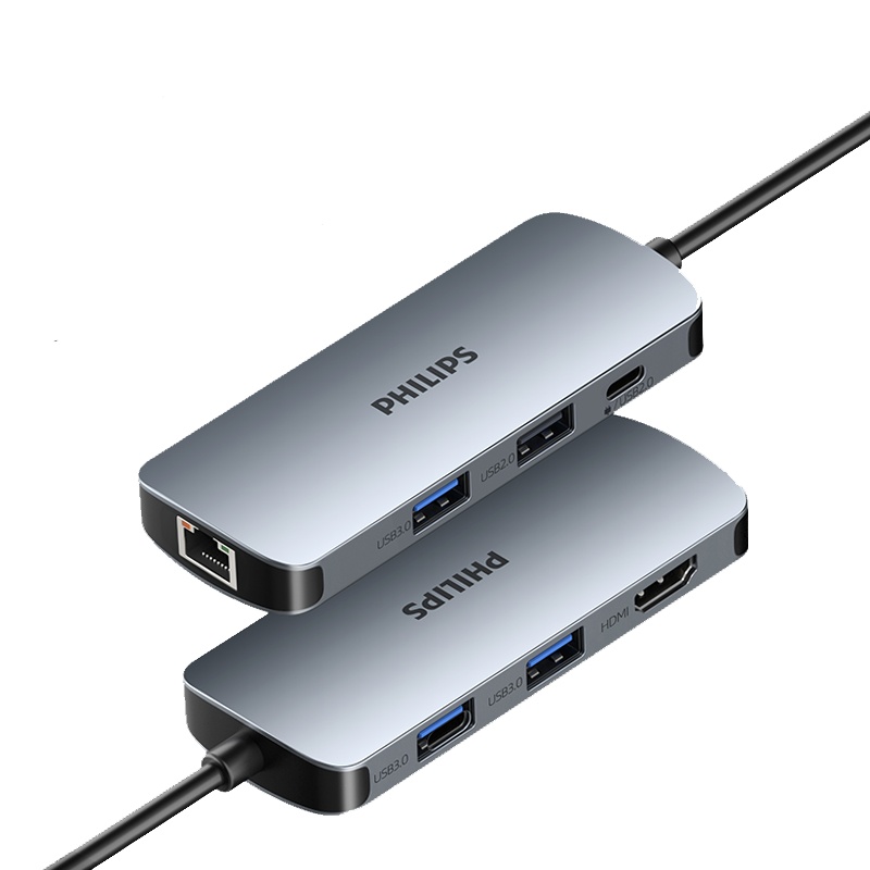 飞利浦type-c拓展坞电脑转换器 笔记本扩展macbook pro苹果配件air投影仪转换器HDMI SWR1608N