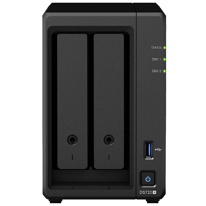 群晖(Synology )DS720+2盘位四核心NAS网络存储服务器(无内置SATA硬盘)不规则体支持NAS盘企业盘