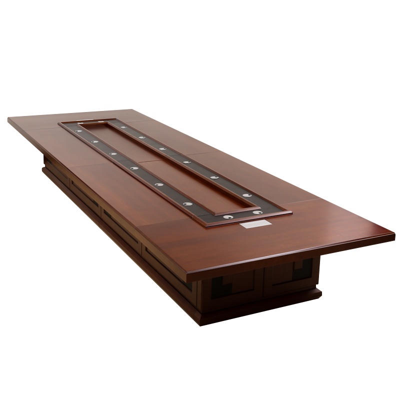 [黎明]CZG195泰柚原木色木质培训桌油漆会议桌W4800*D1800*H780(张)