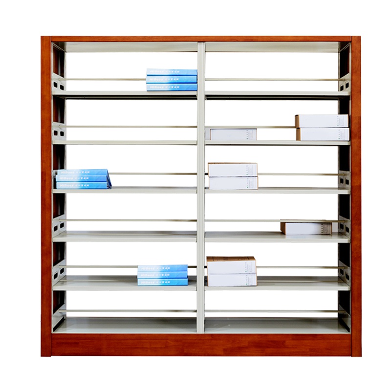 [藏書閣]学校钢制书架双面图书馆书架阅览室资料档案架