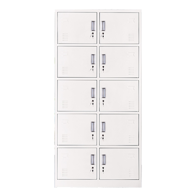 DXBG钢制办公文件柜铁皮柜矮柜资料密码带锁凭证档案员工储物更衣柜子十门更衣柜