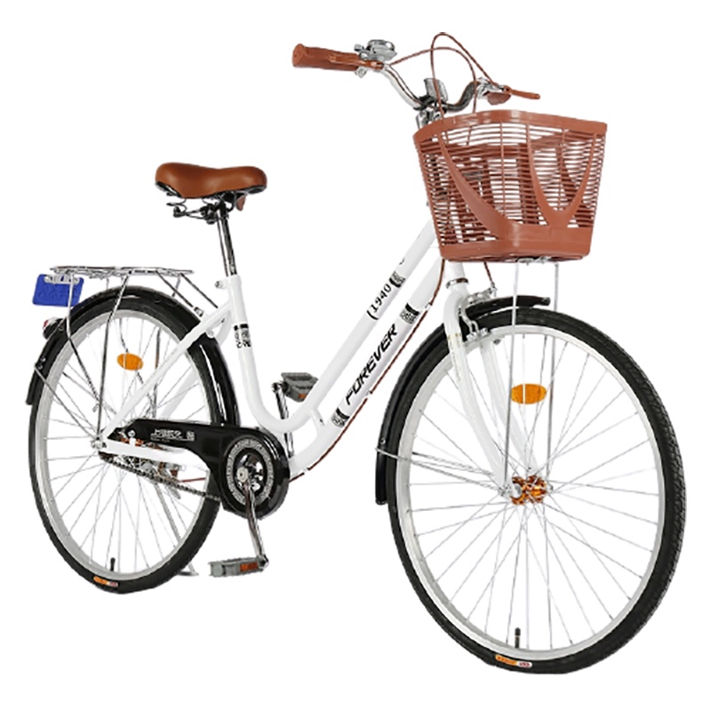 永久自行车成人24寸女式单变速轻便成人复古城市学生普通勤淑女车