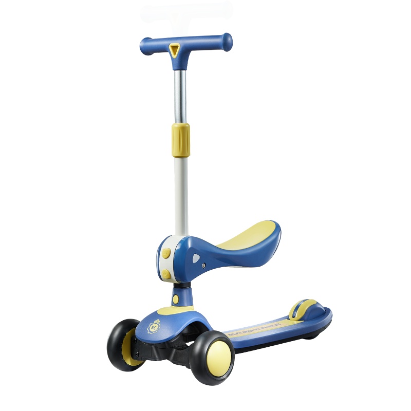 babycare儿童滑板车2-6岁3宝宝溜溜车小孩踏板单脚滑滑车可坐可滑 塔斯曼蓝 [新老款随机混发 具体区别看商详页]