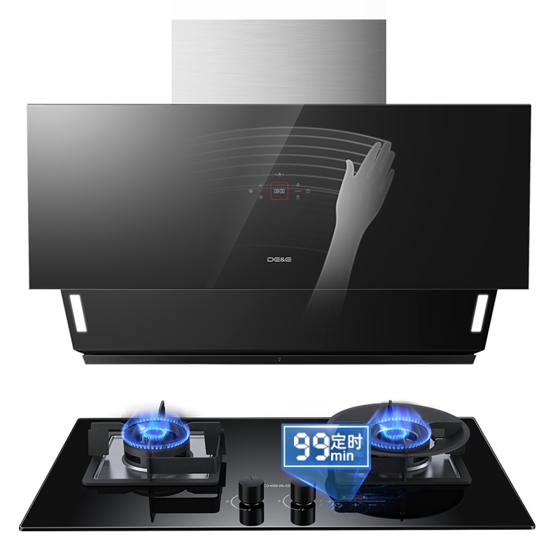 德意(DE&E)920Pa变频大风压22m³大吸力油烟机灶具套装 侧吸自清洁烟灶套装868A+772T(需液化气详询客服