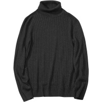 千纸鹤休闲男士青年高领针织毛衫男 2018年秋冬新品翻领毛衣50010