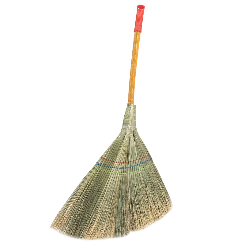 海斯迪克 HK-8029 龙须草笤帚工厂车间地面清洁环卫扫帚 清洁扫帚 耐用铁扫帚