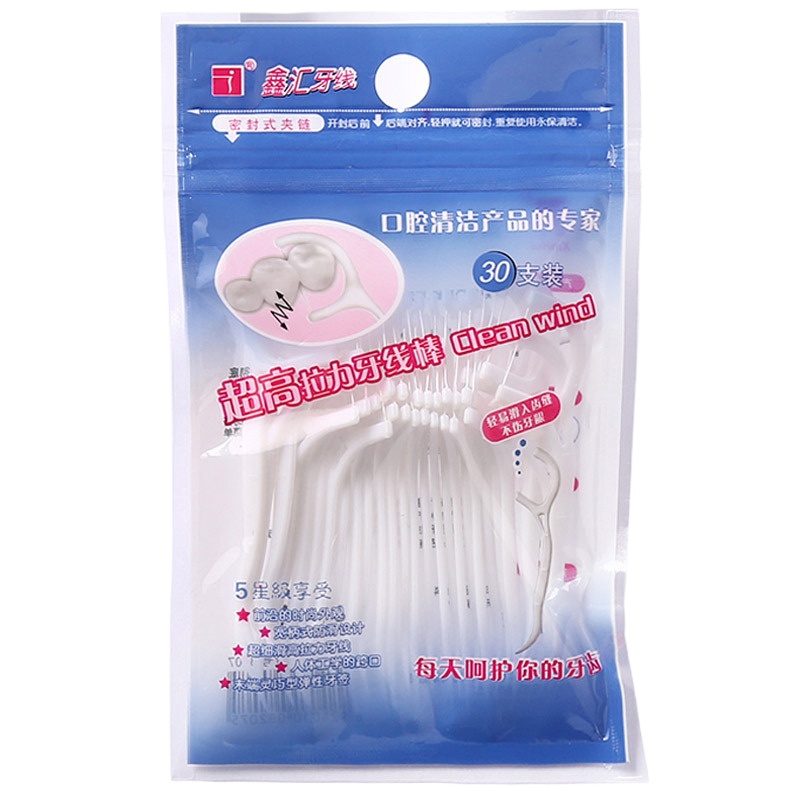 [60只装]细牙线棒家庭装塑料牙签线剔牙线
