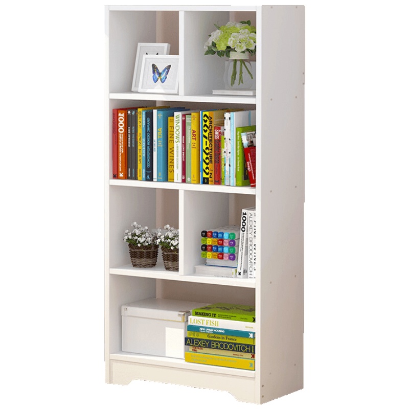 简易书柜书架书桌面置物架客厅柜子仿实木卧室飘窗落地小书架收纳安心抵