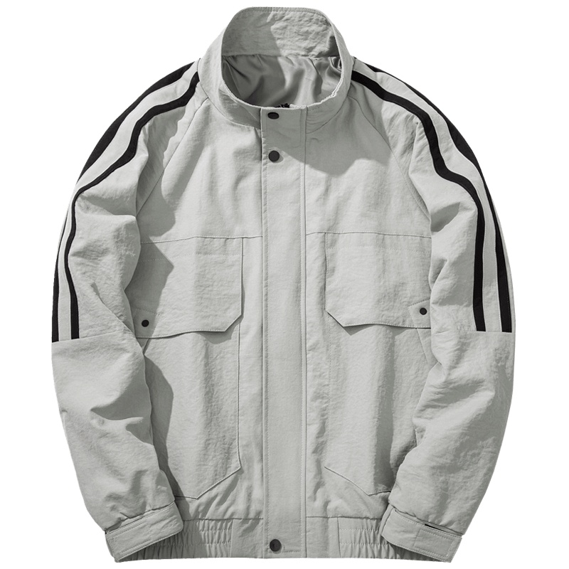 千纸鹤男装夹克2019秋季新款韩版潮流帅气男士立领工装外套30262