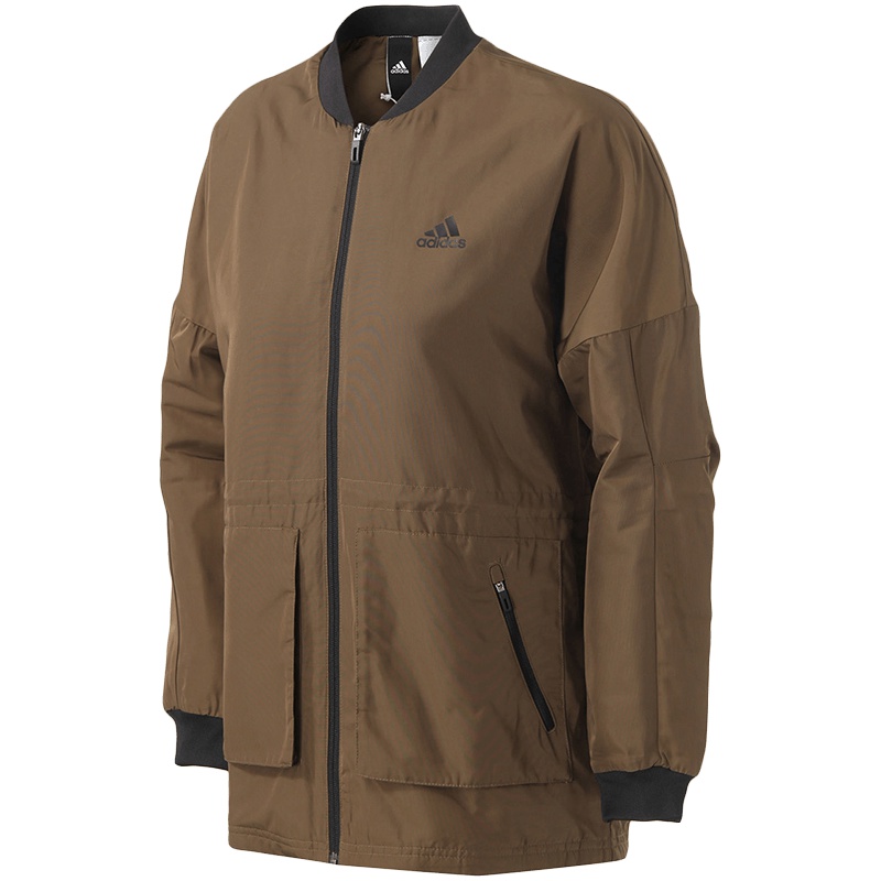 adidas阿迪达斯女子外套运动夹克中长款常规款休闲服