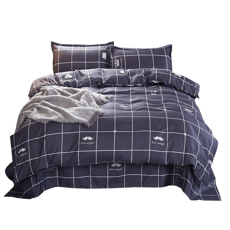 天丝棉精品四件套 XTL872 床品套件时尚简约四件套单双人被套床单枕套200*230cm (套)