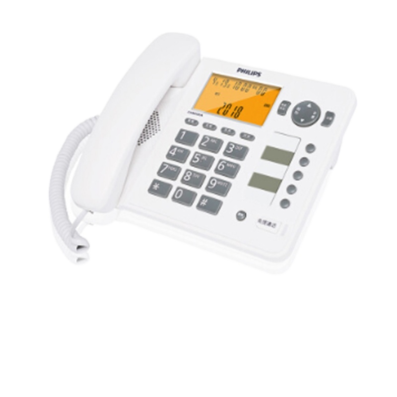 飞利浦 有线来电显示欧式固话 CORD282A 白色