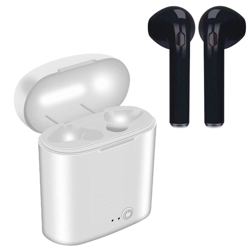 蓝牙无线耳机单耳运动跑步式oppo苹果vivo安卓华为小米等通用耳机 黑色双耳+充电线+充电仓[尊贵版]