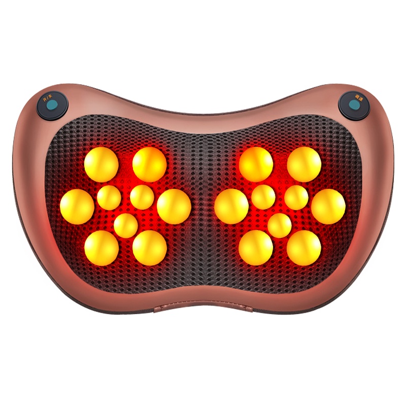 安尚家车两用按摩枕双键18头车载肩颈椎按摩器颈腰肩部全身电动仪推拿揉捏脖子枕头红光加热敷多功能脖子腰痛脊椎腰椎仪