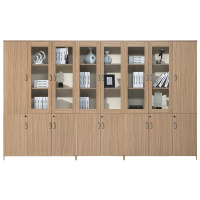 质凡办公家具文件柜 木质高柜老板办公室书柜 简约现代资料柜背景柜