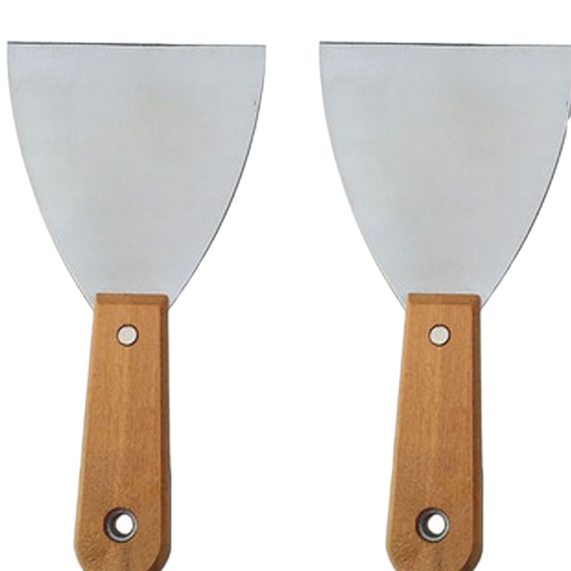 AT 油灰刀 木柄腻子刀 清洁铲刀 刮刀 粉墙小铲刀 刮刀刮腻子 油漆工具 劈刀加厚型 宽50mm 单位:把