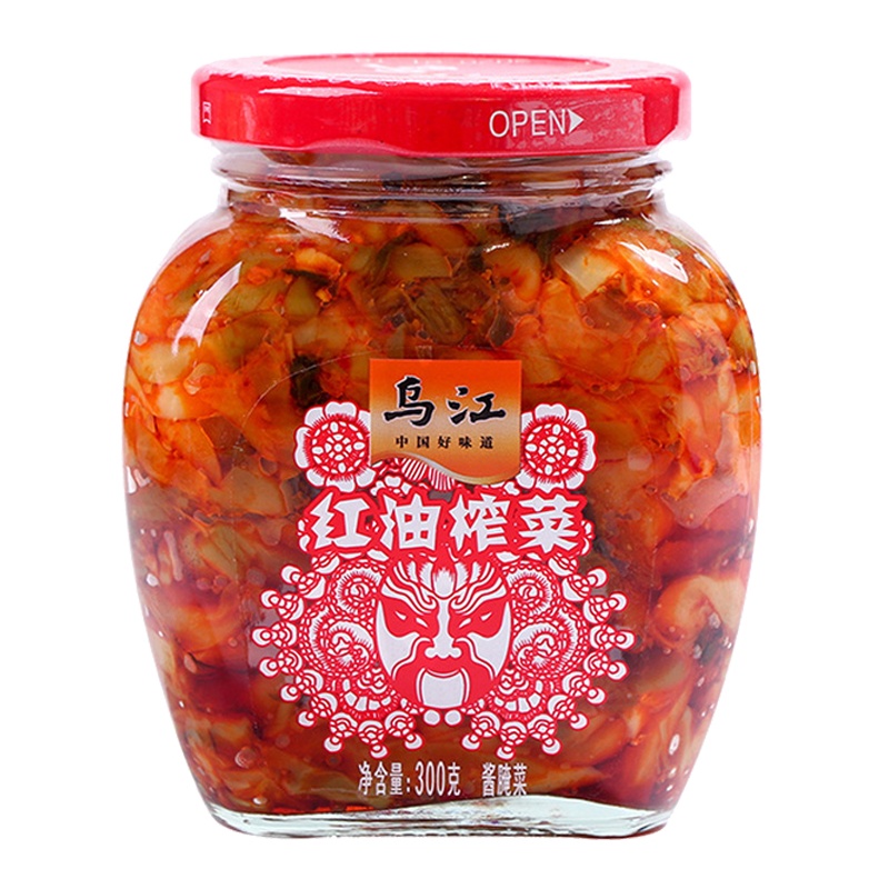 乌江 红油榨菜300g 瓶装 辣味 重庆涪陵榨菜酱菜下饭小菜 佐餐咸菜开味菜 早餐泡面开味好搭档