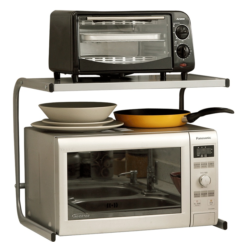 欧润哲(ORANGE) 台湾制双层微波炉烤箱架锅架 厨房用品置物架 收纳储物架子收纳层架