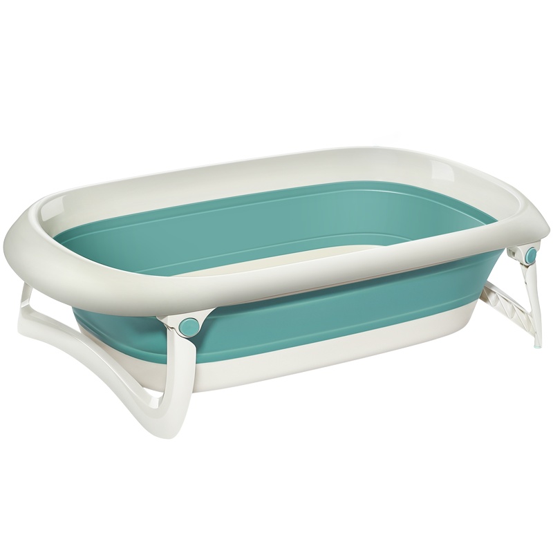 babycare 新生婴儿洗澡盆儿童大号可折叠浴盆用品宝宝可坐躺 谜森绿