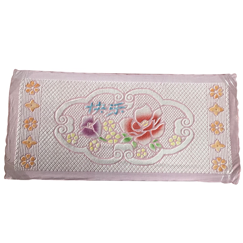 依朴 枕巾 月牙边加长双人枕巾全棉复古老式怀旧枕巾 53*112cm