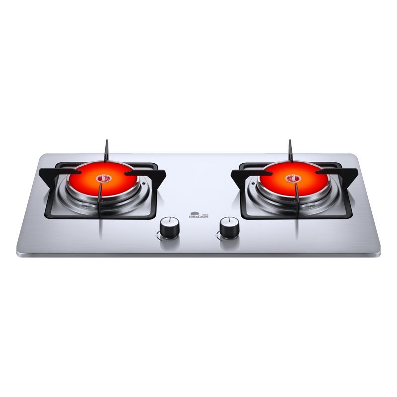 红日(RedSun)燃气灶双灶红外线灶不锈钢面板定时防遗忘一级能效灶具炉具台嵌两用灶EM208G 天然气