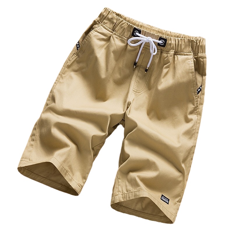 男生夏季五分裤男宽松潮流ins休闲短裤港风直筒男裤百搭沙滩裤子