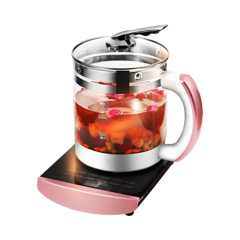 美的(Midea) WGE1701b养生壶 电水壶 一机多用 多功能烧水壶花茶壶煮茶壶 1.5L 可预约热水壶煮茶器