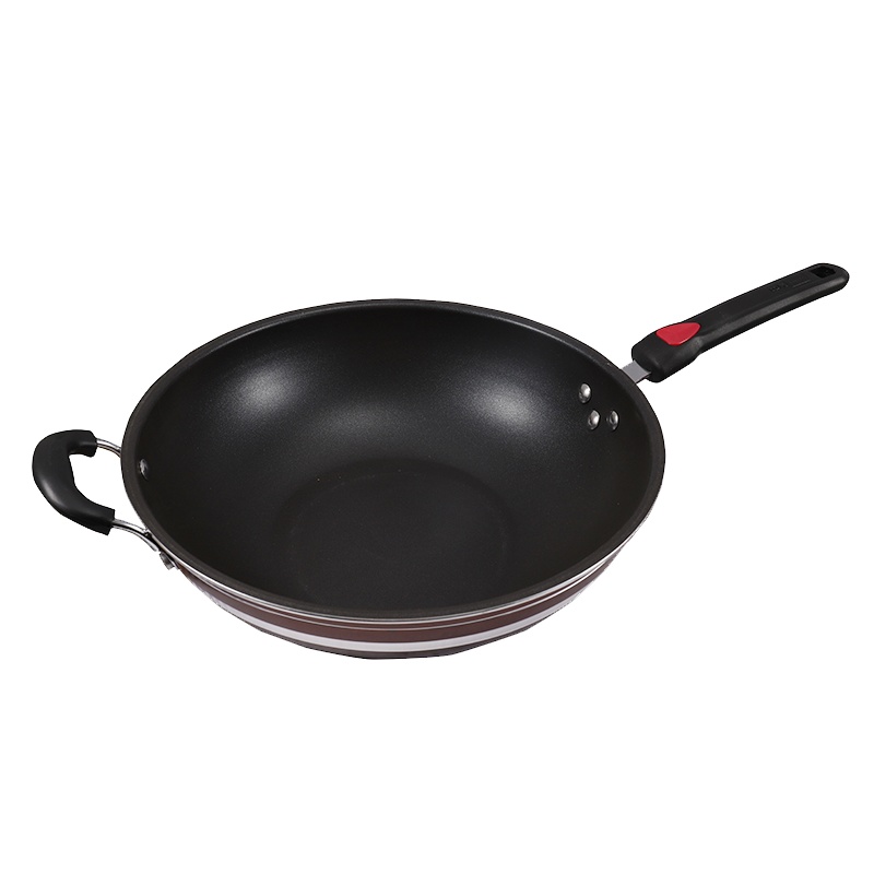 中康(ZHONGKANG)聚能无油烟套装36cm 家用平底不粘锅炒菜锅煎锅