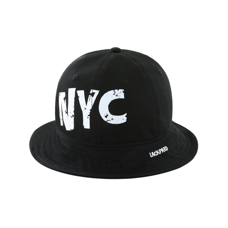 lackpard春夏男女黑色全棉字母盆帽日系渔夫帽街头潮人潮牌情侣帽JFM341