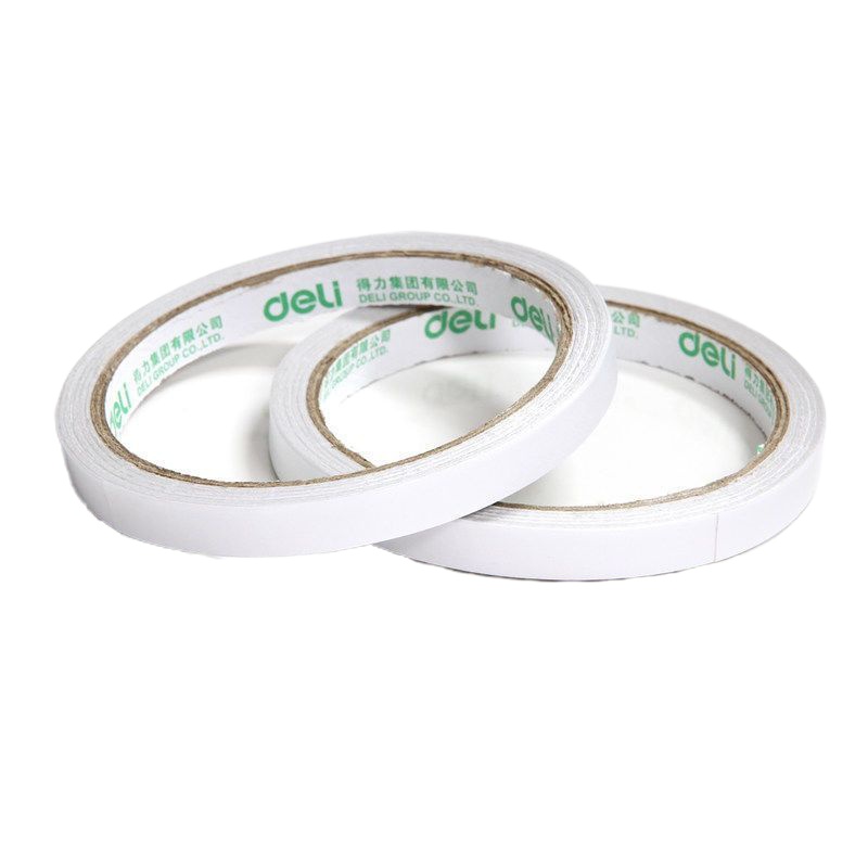 得力(deli) 30400高粘性棉纸双面胶带 9mm*10y(9.1m/卷) 32卷袋装