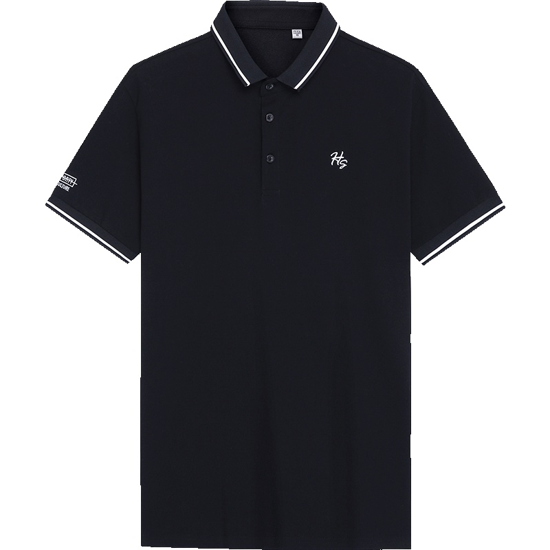 HODO红豆男装 夏季男士短袖POLO T恤 柔滑清透舒适翻领T恤男