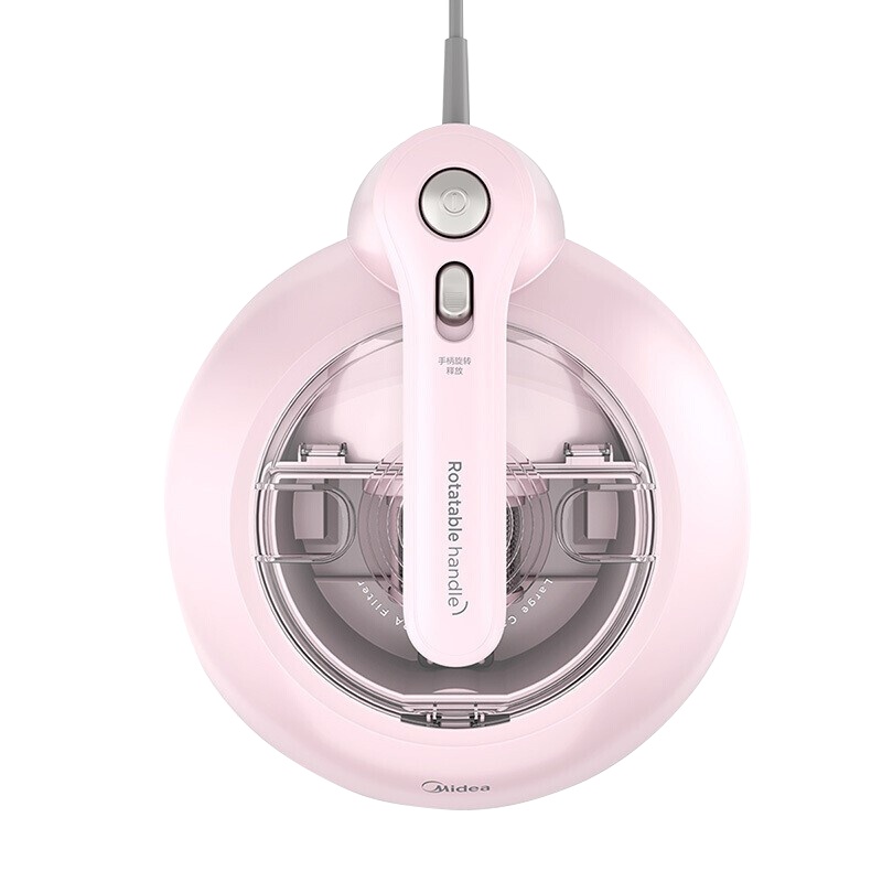 美的(Midea)除螨吸尘器 有线手持家用杀菌除螨仪 MT3 冰莹粉